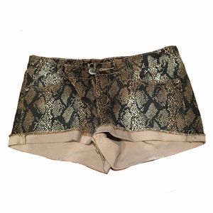 Snake Scale Print Shorts